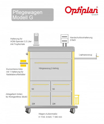 Laptop Pflegewagen OPTIPLAN G