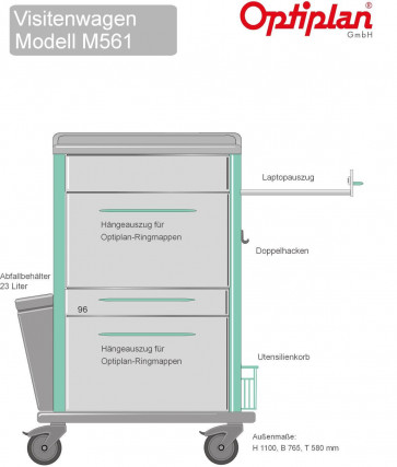 Laptop Visitenwagen OPTIPLAN  M 561